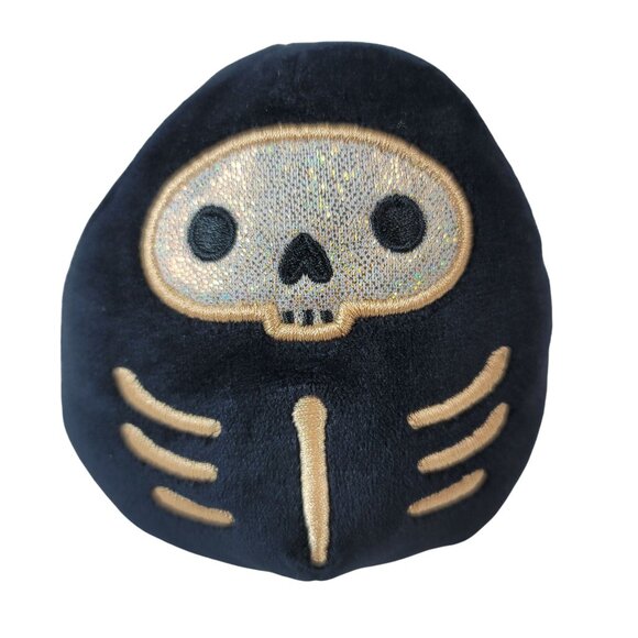 Squishmallows Skeleton Mini Plush Black 4.5" Halloween Stix Bones Gold Embroider - Picture 7 of 9